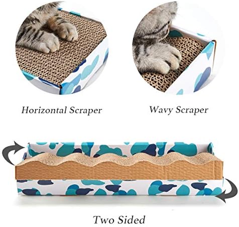 PEEKAB Cat Scratcher Cardboard Reversible Cat Scratching Pad Кити Нагънат Царапающая Легло коча билка в Пакет
