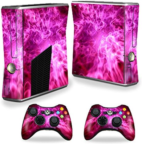 Кожата MightySkins е Съвместима с конзола на X-Box 360 Xbox 360 S - Red Mystic Flames | Защитно, здрава и уникална vinyl