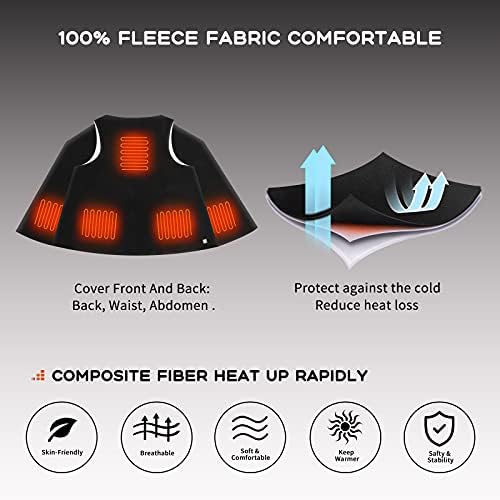 Anoopsyche Heated Vest for Men Women, USB Rechargeable Heated Яке Body Warmer Outdoor(Отделението блок в комплекта не