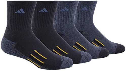 Adidas Mens 4 Pack Performance High Quarter Socks