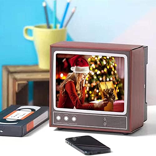 LEFUYAN Retro TV Phone Holder, 3D Mobile Phone symbols Stand, САМ Portable Cardboard TV for Most Smartphone Movie Video