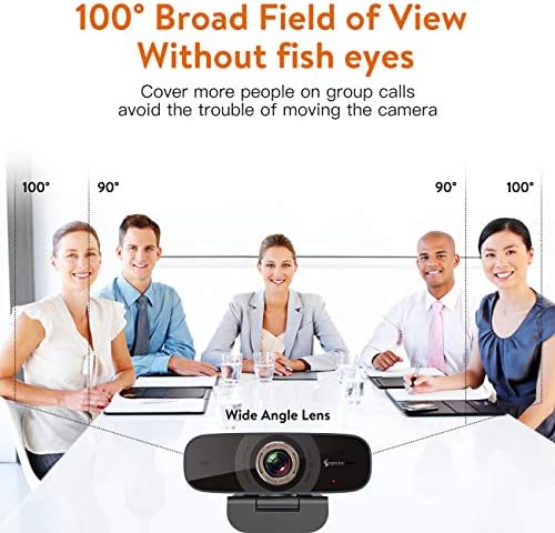 1080 P Уеб-камера с Микрофон,Angetube Потоковая HD Уеб Камера 100° Широкоъгълен Вид Уеб камера, съвместими с Windows,
