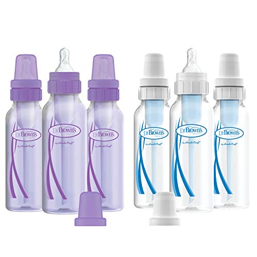 Оригинални бебешки бутилки Dr. Brown ' s, 8 мл/250 мл, лилави и прозрачни, 6 точки