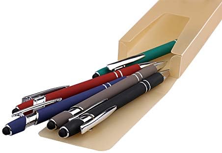 Stylus писалка - Черни мастила 2 в 1 Капацитивен стилус - Съвместим с повечето устройства със сензорен екран-Различни цветни притежателите дръжки (10 бр.)