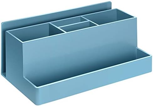 Acrimet Desktop Organizer - Multi Organizer Caddy Holder for Office, Home and School use (пластмаса) (оцветените в синьо)