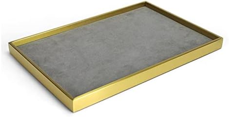 XIAOTINGBULIAO Кутия за съхранение на бижута Метална рамка Дисплей Тава Бижута Тава Бижута Подпори Тава Кадифе Бижута