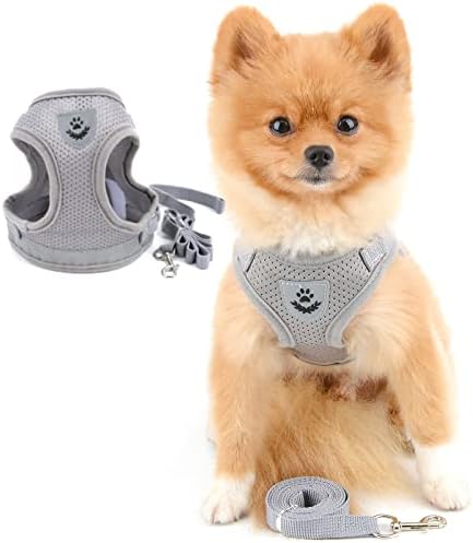PAIDEFUL Small Dogs Soft Mesh Harness for Cats Светлоотразителни No Pull No Choke Step-in Escape Proof Мека Жилетка за