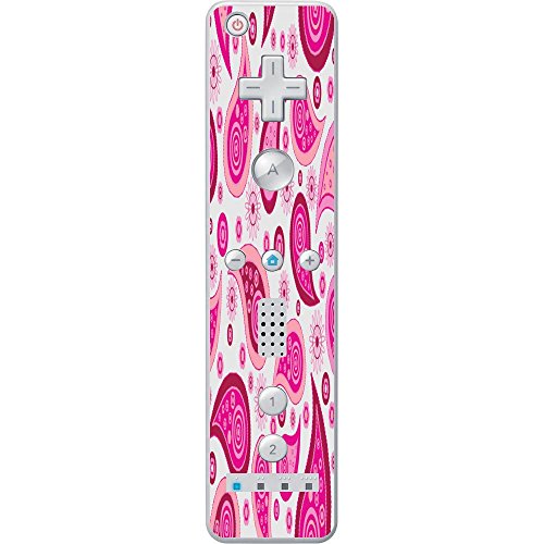Pink Paisley Забавни Design Pattern Рибка Decal Sticker Skin by Debbie's Designs for Wiimote Controller Wii