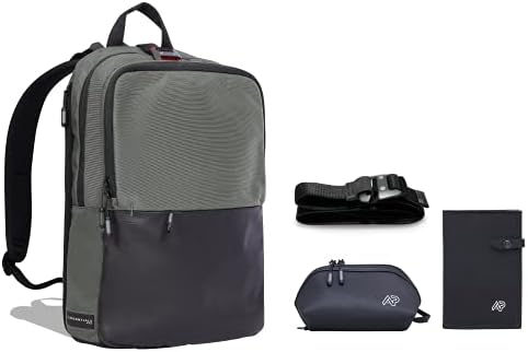 Ascentials Pro Пакет Travel, с 14L Boss Business Laptop Backpack, Power Cube, Притежател на виза и Колан за Мъже