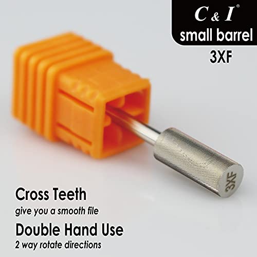 C & I Small Barrel Нокти Пробийте Bits, Professional Electric File for Manicure Пробийте Machine, Нокти Gels Remove, 3/32