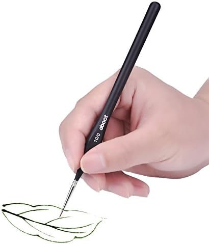 Detail Paint Brushes Set Artist Paint Brushes Живопис Supplies for Art Watercolor Acrylics Oil, 5 броя (черен)