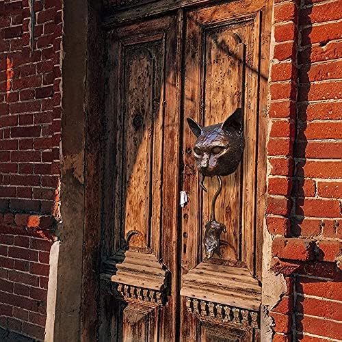 Котка Мишка Вратата Чука,Вратата Чука На Предната Врата Чук Декорация На Стената Смола Украшение Виси Статуя