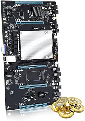 БТК-X79 Миньор дънна Платка ПРОЦЕСОР Set, 5 Слота за Графични карти, DDR3 Интеграция с Памет, VGA Интерфейс Планинска Машина, Ниска консумация на енергия, за ETH/ETC/ZEC Bitcoin Mining (