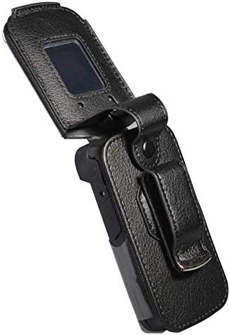 Nakedcellphone Fitted Series е Съвместим с калъф за телефон Sonim XP3 XP3800, [Черна веганская кожа] Облегающая кутията