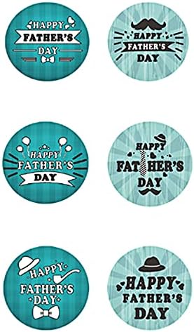 Честит Father ' s Day Stickers 1.5 Inch Envelope Seals Labels for Dad Birthday Party Favors Gift Card Cookie Десерт Cupcake Decoration Gift Bags Packaging 500pcs 6 Вида Дизайн