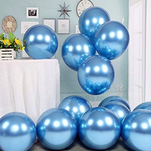 Хромирани Метални Балони за Партита 50 бр 12 инча Дебели латексови балони за рождения Ден на Сватба, Годеж Годишнина на