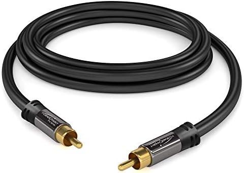 KabelDirekt – 3 фут short – RCA/phono subwoofer lead кабел, 1 to 1 RCA/phono, audio/digital/video (коаксиален кабел, свещи