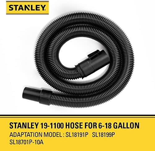 Stanley 19-1100 Влажен и сух вакуум удлинительный маркуч, 1-7/8 инча, 6 фута, подходящ за влажни и мокри/Сухи прахосмукачки
