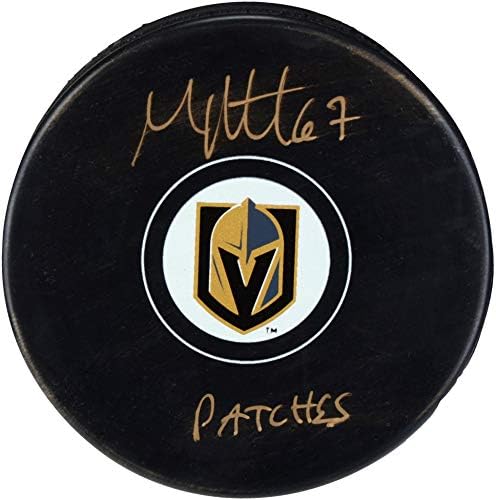 Max Pacioretty Vegas Golden Knights Автограф Хокей на шайби с надписPatches - Autographed NHL Pucks