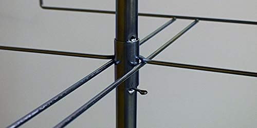 SSWBasics 4-ярусная хромирана метална прядильная часова (4 нива - на разстояние 12 инча)
