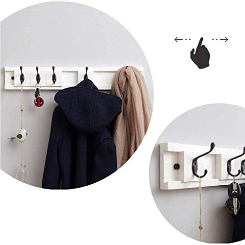 BTYAY Wall Solid Wood Hanger богат на функции Закачалка за дрехи Solid Wood Hook Спалня, Веранда Кука за дрехи Стенни Гоблени (Цвят : кафяв)