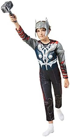 Запознайте се с детски костюм на супергерой Тора Класически Muscle Costume Костюм,включва в себе си прическа, чук, нос