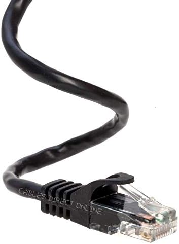 Кабели директно Онлайн Пакет от 3 Snagless Cat5e Ethernet Мрежов Пач кабел Черен 1,5 Метра