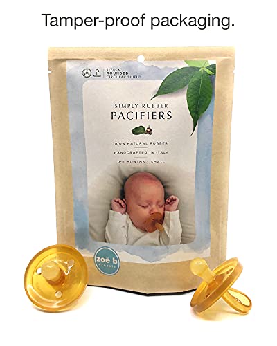 Simply Rubber Pacifiers - По-къс на зърното (по-малко повръщане позывов) - Малък новородено (0-6 месеца) - Гръдните деца