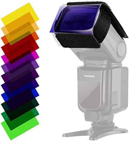 Neewer Фото Комплект от 12 Теми Универсална Светкавица Speedlite Цветен Филтър Кит за Canon, Nikon, Sony, Pentax Olympus