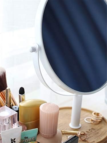Огледало за грим-AoYanQi Кръгло двустранно огледало, 360° Spin Makeup Mirror Portable Момиче Спалня Beauty Mirror High Definition Bathroom Mirror _BOS_ Многофункционален инструмент за грим (размер : 28.221.8 CM