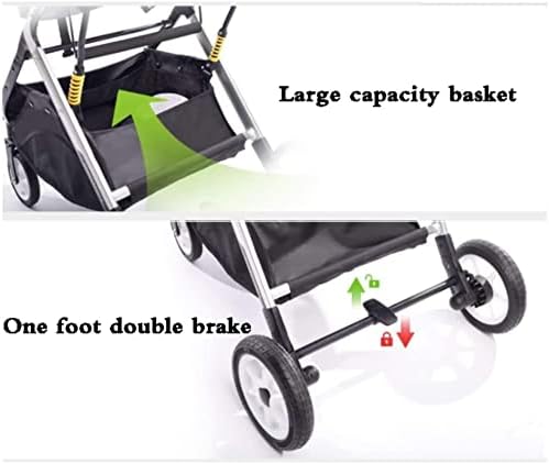 Сгъваема детска количка и HAO DAMAI,компактни трансформируемые количка,5-точков предпазен колан и висока кошница за багаж