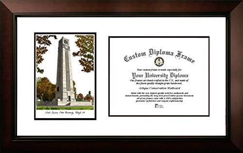 Campus Images NC992LV North Carolina State University Legacy Наука Diploma Frame, 11 x 14
