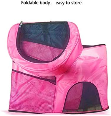 Переноска за Кучета Pet Carrier Пет туристически Outdoor Carry Cat Bag Backpack Carrier Products Supplies For Cats Dogs Animal Transport Small Pets Rabbit (Color : Rose Red, Size : S)