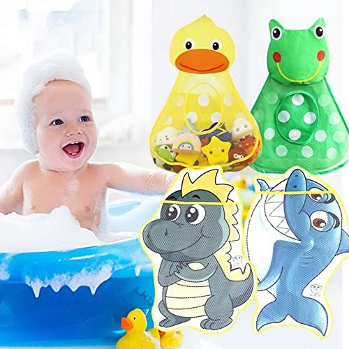 Ochine Kids Bath Toys Organizer Вана Toy Storage Mesh Shower Caddy Organizer Set with Anti-Slip Suction Cups Kids Bath
