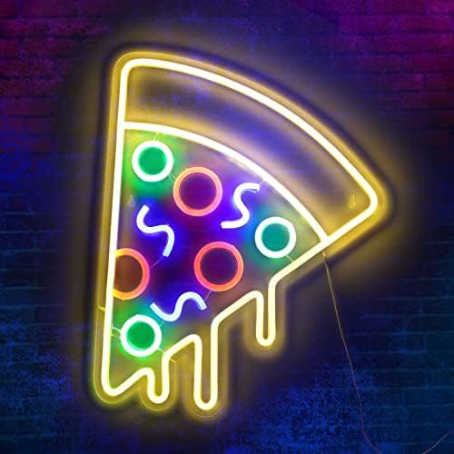 Пица Led Неонова реклама, Забавен, с монтиран на стената художествен светлинна декорация за украса на Дома, спалня, Всекидневна,