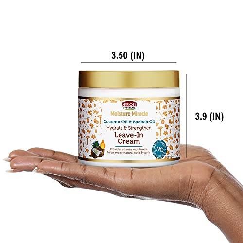 African Pride Miracle Moisture Coconut Oil & Baobab Oil Leave - In Cream - Осигурява интензивно хидратира и помага за