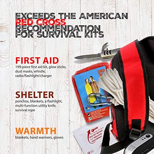 СДС 4 Person 72 Hour Emergency Kit, Комплект за Първа помощ Bug Out Survival Gear Спешно Survival Kit Earthquake Survival Kit