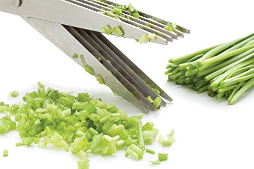 Прибори за хранене-Pro 5-Лезвийные Ножица за билки и Кухненски Ножици, Нож от Неръждаема Стомана