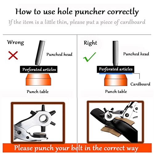 Punch за колан, Кожен punch, Кожен перфоратор е Подходящ за направата на дупки в кожата,рамо,чантата, картон, пощенски
