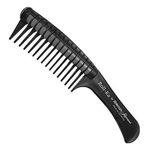 Херкулес Sägemann NYH Roll-Ka Против Splicing Hair Comb дължина 9 см, Черен/Сив