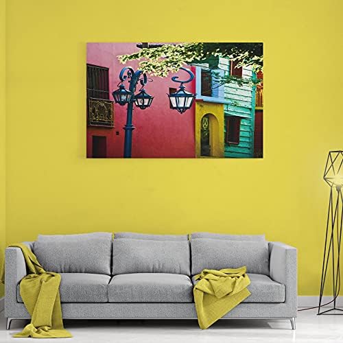 Ca to Street at Argentina Buenos Aires Coloring,Modern Wall Art Decorment Buenos Aires Decorations for Living Room 24x16inch
