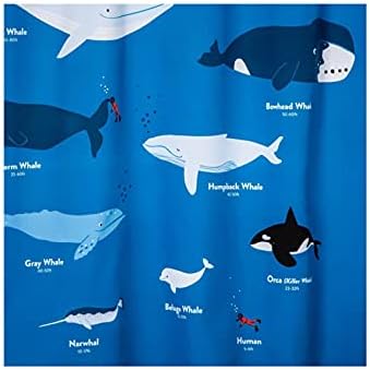 Завеса за душ Whales - Pillowfort, Синьо