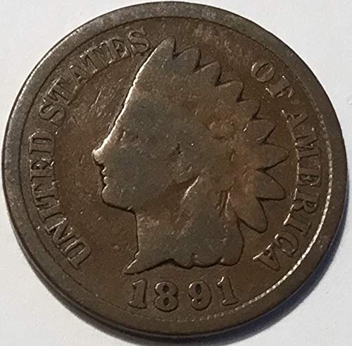 1891 Indian Head Цента Penny Good Detials