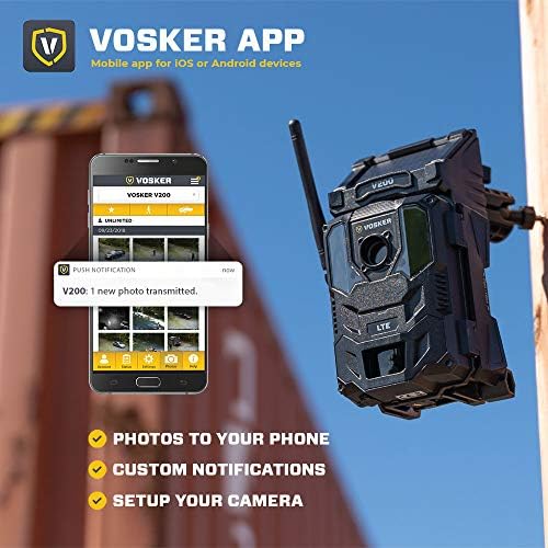 Vosker V200 | Камера на мобилен оператор | Вграден слънчев панел | LTE, Безжична, Всепогодная, Не се изисква Wi-Fi | Външни
