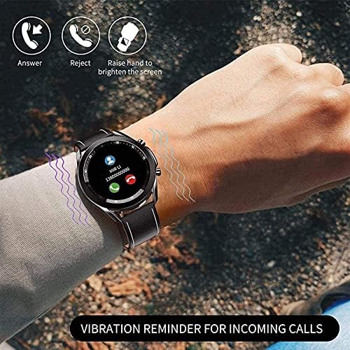 Smartwatch Фитнес - часовник с Крачкомер и мониторинг на сън Сензорен екран, Водоустойчив клас на защита IP67, Подходящи за Android (Цвят : черен) (Цвят : черен)