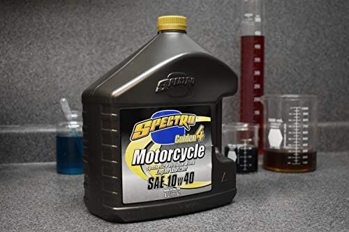 Spectro Golden 4 Synthetic Petroleum Blend Motorcycle Engine Lubricant Oil 10w40 - 4 литра
