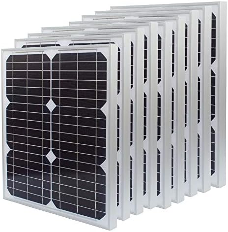Topsolar 9pcs Solar Panel 20 Watt 12 Volt Monocrystalline Off Grid System for Homes RV Boat 12V Battery Charge