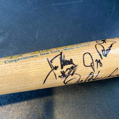 1994 Екип Cleveland Indians подписа прилеп Джим Thome Manny Ramirez Kenny Lofton JSA - Автограф MLB Bats
