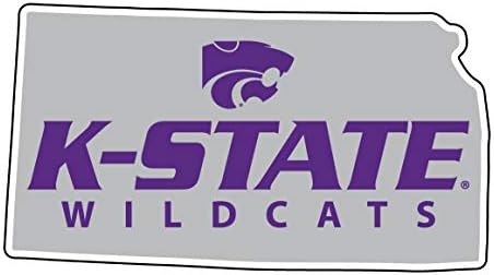 R and R Внос Kansas State дивите котки Vinyl Стикер-на NCAA State формата на сърце Sticker