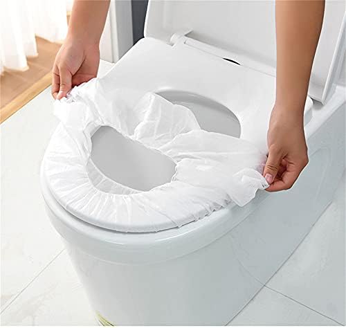 Qshuixuan Калъфи за седалките на тоалетната чиния за Еднократна употреба водоустойчив (50 бр.) - Гърне Shields -
